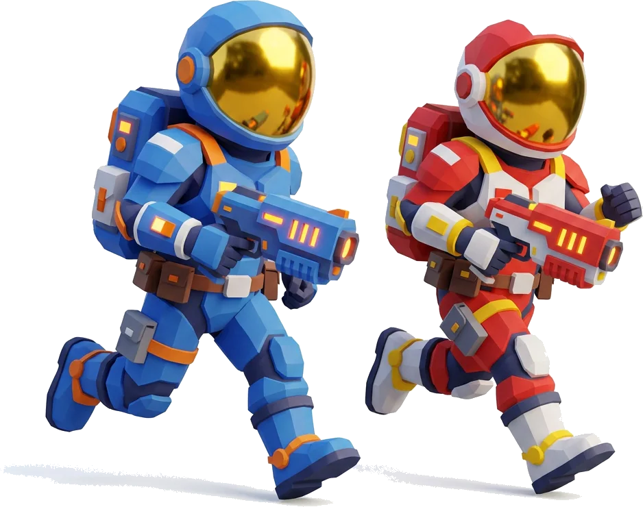 3D Astronaut Space Rangers Mobile Game Assets