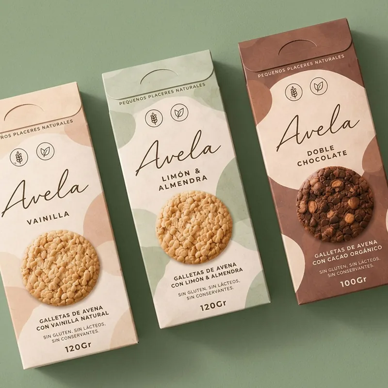 Avela — Artisan Oat Cookie Box Packaging & Brand Identity
