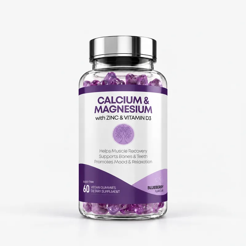 Calcium & Magnesium with Zinc & Vitamin D3 — Gummy Bottle Label & Amazon A+ Content