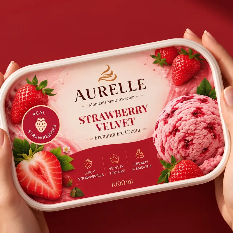 Aurelle Ice Cream Packaging