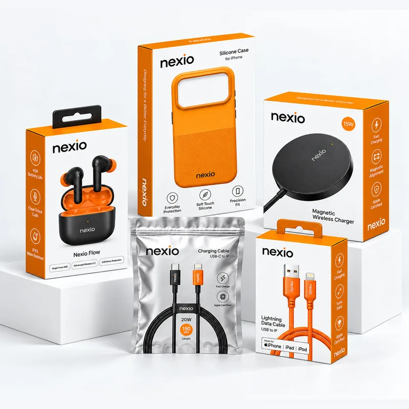 nexio — Consumer Electronics & Mobile Accessories Packaging