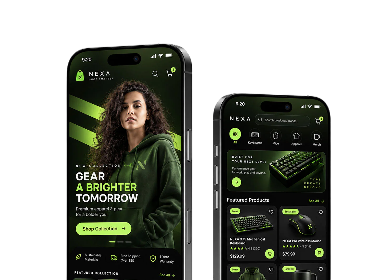 Nexa E-Commerce Mobile App UI/UX - Modern Storefront & Checkout