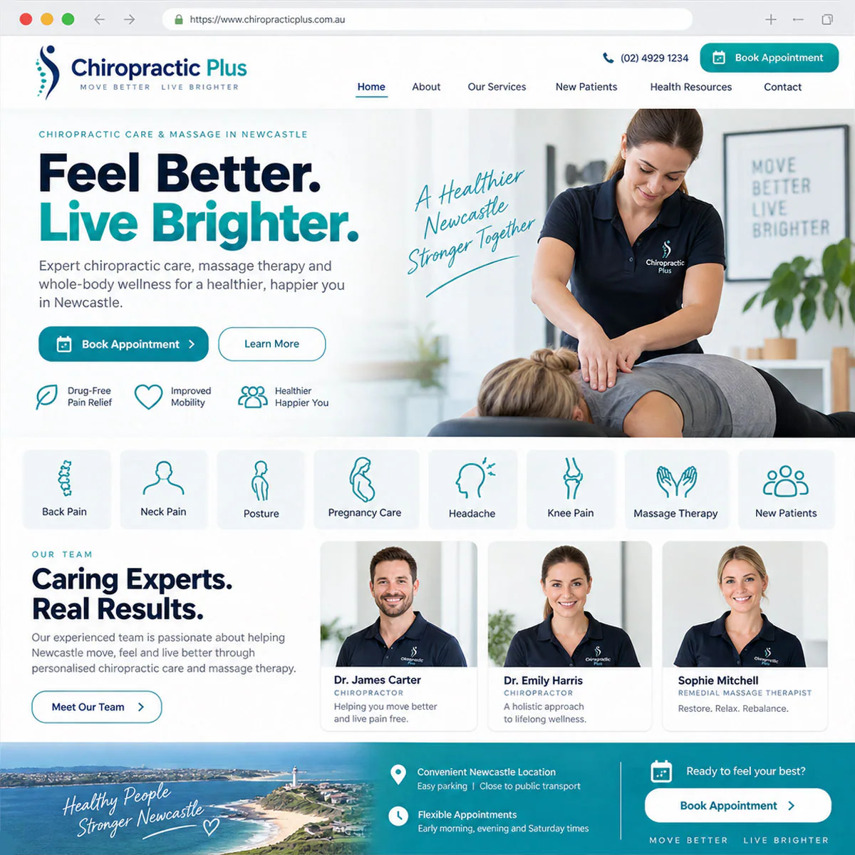 Chiropractic Plus - Wellness Clinic and Appointment Booking Web Application