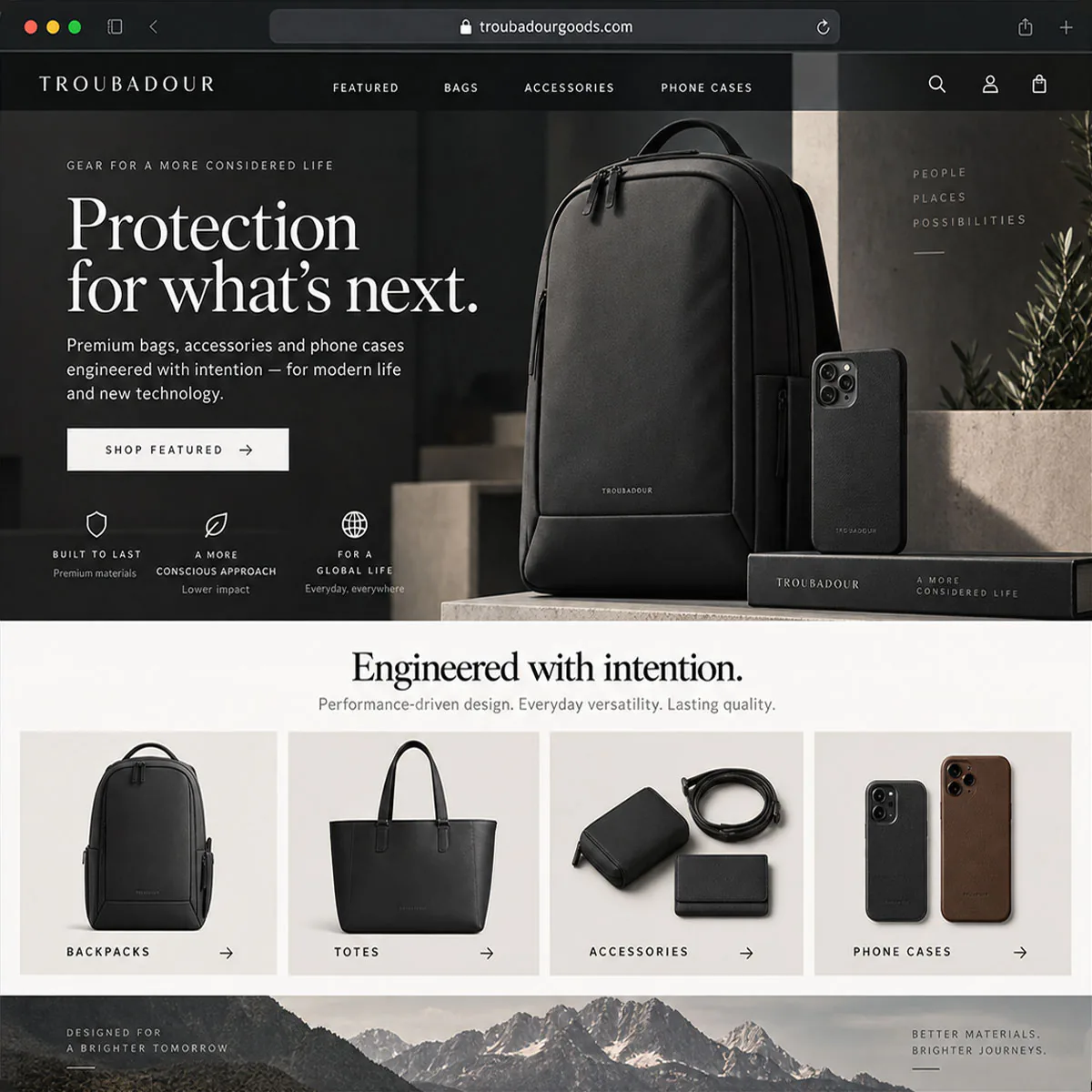 Troubadour Goods - Sustainable Luxury Travel Bags and Backpacks E-Commerce